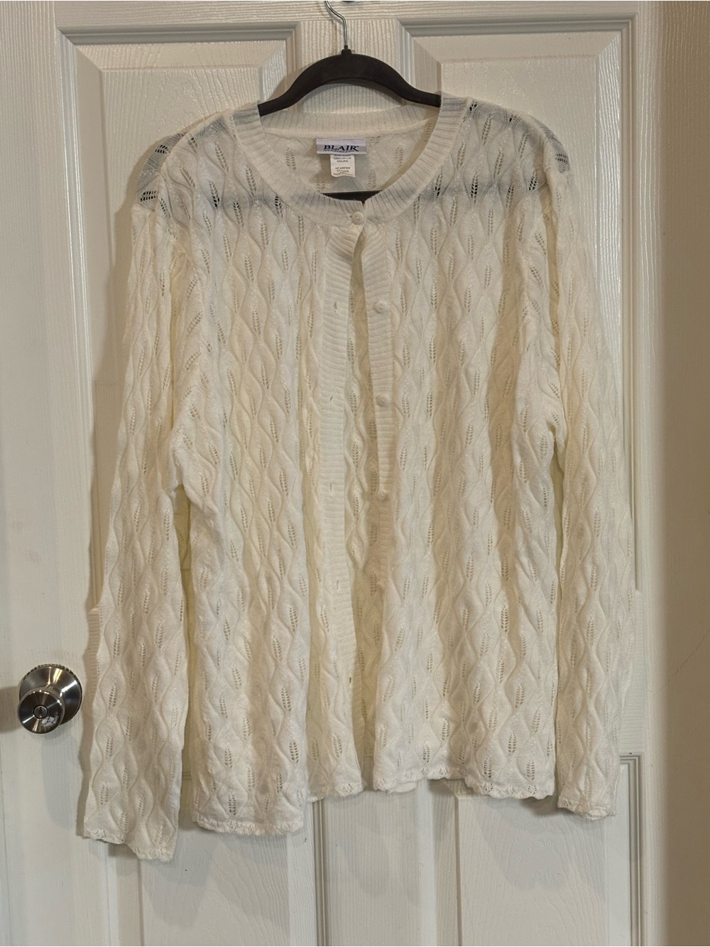 Blair Cream Knit Button Cardigan